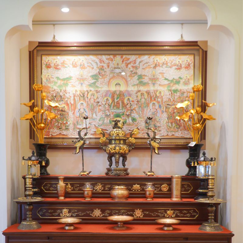 Tranh treo phòng thờ Phật tại gia