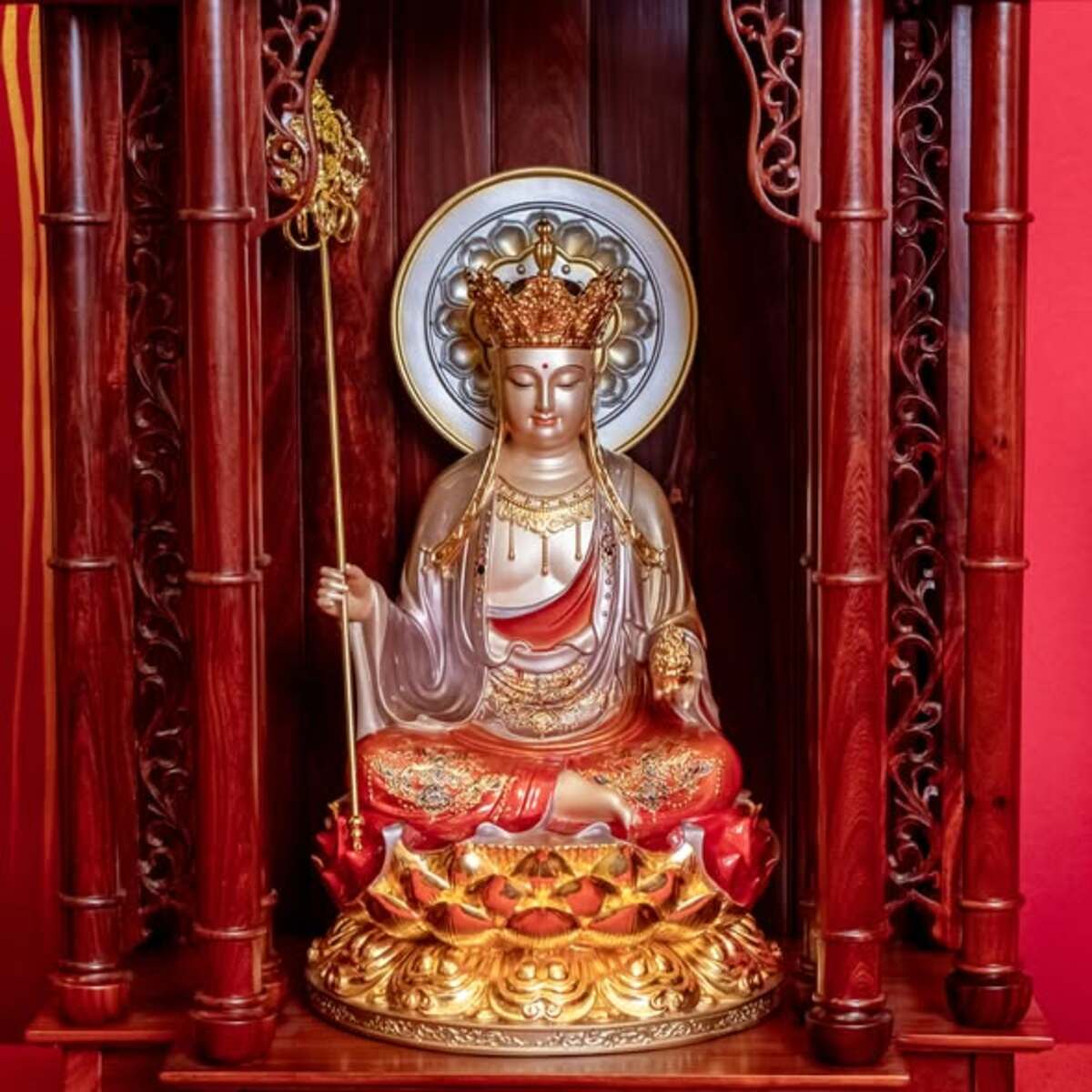 Chuẩn bị lễ vật theo hướng dẫn an vị và khai quang điểm nhãn tượng tại nhà