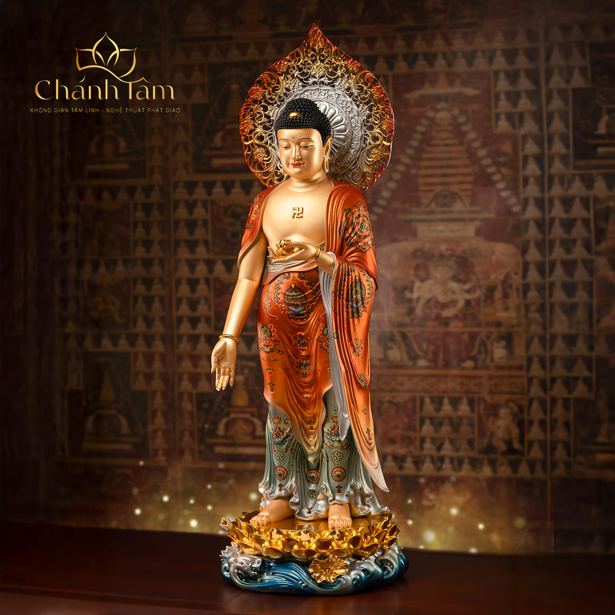 Các mẫu tượng Phật A Di Đà tiêu biểu cho không gian gia đình